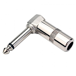Hq Speed 6.35mm Mono L Tip Metal Erkek Jack 90 Derece Konnektör