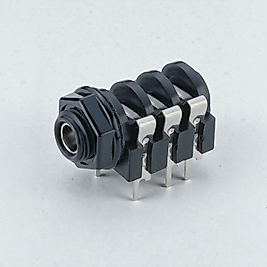 6.3 mm Stereo Yatık Gitar Jack Şase - PCB Tipi Dişi Ses Girişi