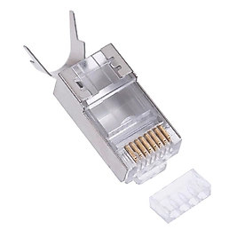 Metal Cat7 RJ45 Ethernet Plug – 10Gbps Yüksek Hızlı, STP Koruma, Altın Kaplama Konnektör (100 Adet )