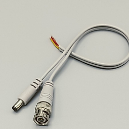 100 Adet | BNC + Power Jak Hazır Güvenlik Kamerası Bağlantı Kablosu (25cm) - CCTV Montaj ve Test Uçları