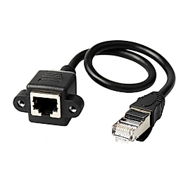 Hq Speed Panel Montaj RJ45 Erkek RJ45 Dişi Uzatma Lan Kablosu 25 cm