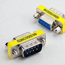 RS232 DB9 Dişi-Erkek Gender Changer - 9 Pin Seri Port Koruyucu ve Uzatıcı Adaptör