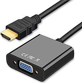 Hq Speed Dijital HDMI to VGA  Görüntü Çevirici Aparat Siyah